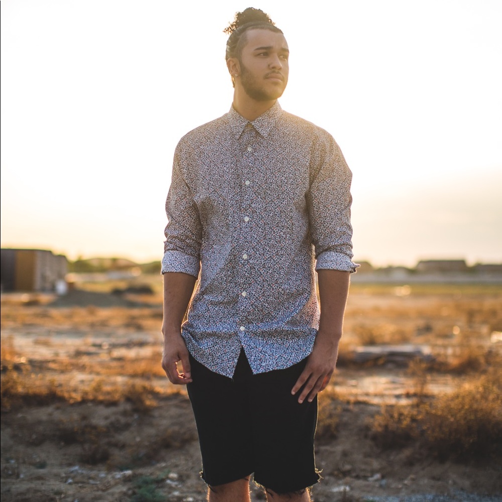 Banana Republic Floral Design Button Down